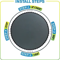 Machrus Upper Bounce 16 ft x 14 ft Oval Trampoline Replacement Mat