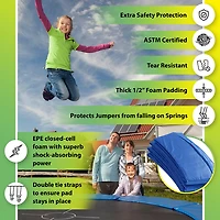 Machrus Upper Bounce 9 ft x 15 ft Rectangle Trampoline Spring Cover Safety Pad