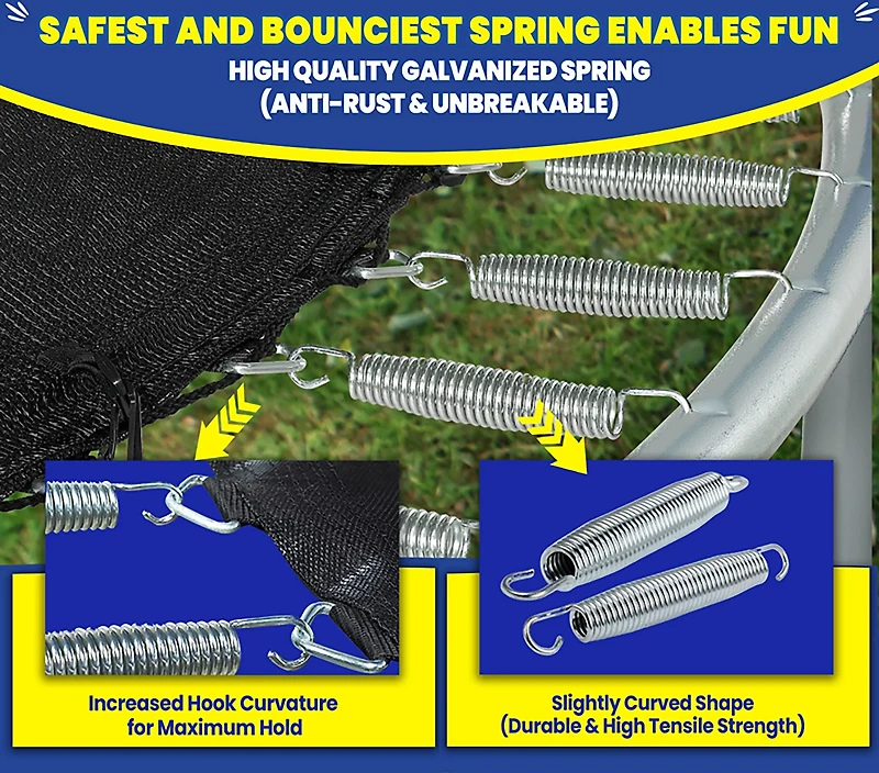 Machrus Upper Bounce 7.5 ft Round Trampoline with Safety Enclosure System