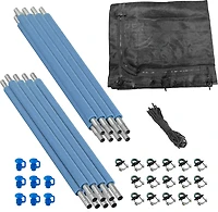 Machrus Upper Bounce 12 ft Round Trampoline Safety Enclosure Set with 8 Poles