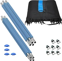 Machrus Upper Bounce 12 ft Round Trampoline 4 Pole Safety Enclosure Set