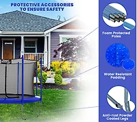 Machrus Upper Bounce 12 ft Round Trampoline with Safety Enclosure System