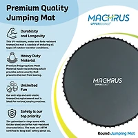 Machrus Upper Bounce 12 ft Round Trampoline Replacement Mat with 60 V-Rings