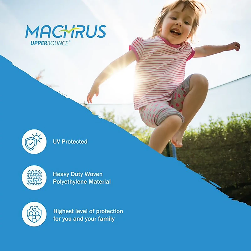 Machrus Upper Bounce 12 ft Round Trampoline Safety Enclosure IS Net