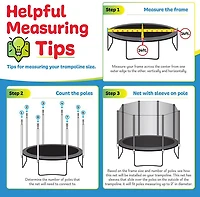 Machrus Upper Bounce ft Round Trampoline Replacement Safety Enclosure Net