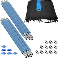 Machrus Upper Bounce 12 ft Round Trampoline OSF 6-Pole Enclosure Set