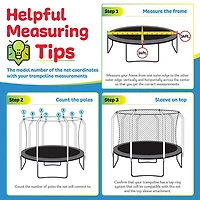Machrus Upper Bounce 15 ft Round Trampoline Safety Net for 8 Curved Poles