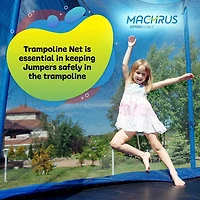 Machrus Upper Bounce 15 ft Round Trampoline Safety Net for 8 Curved Poles