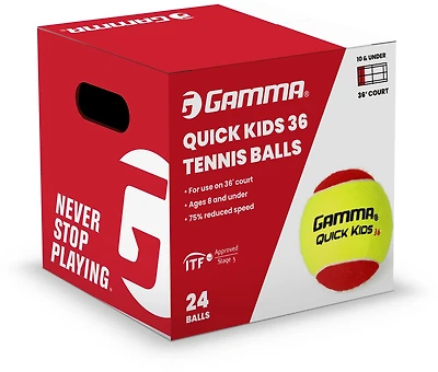 Gamma 2024 Quick Kids 36 Tennis Balls -Pack