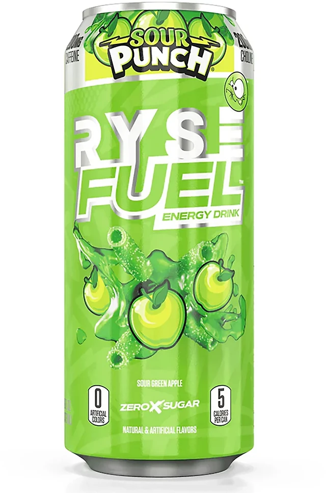 Ryse Fuel Sour Punch Green Apple 12/16 oz
