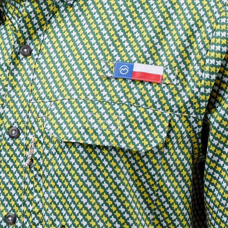 Magellan Men's Local State Gameday Micro Print Short Sleeve Shirt