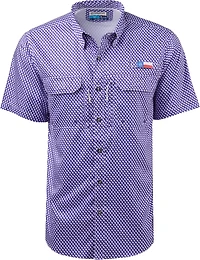 Magellan Men's Local State Gameday Micro Print Short Sleeve Shirt