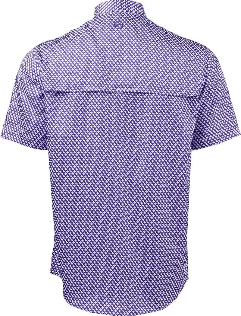 Magellan Men's Local State Gameday Micro Print Short Sleeve Shirt