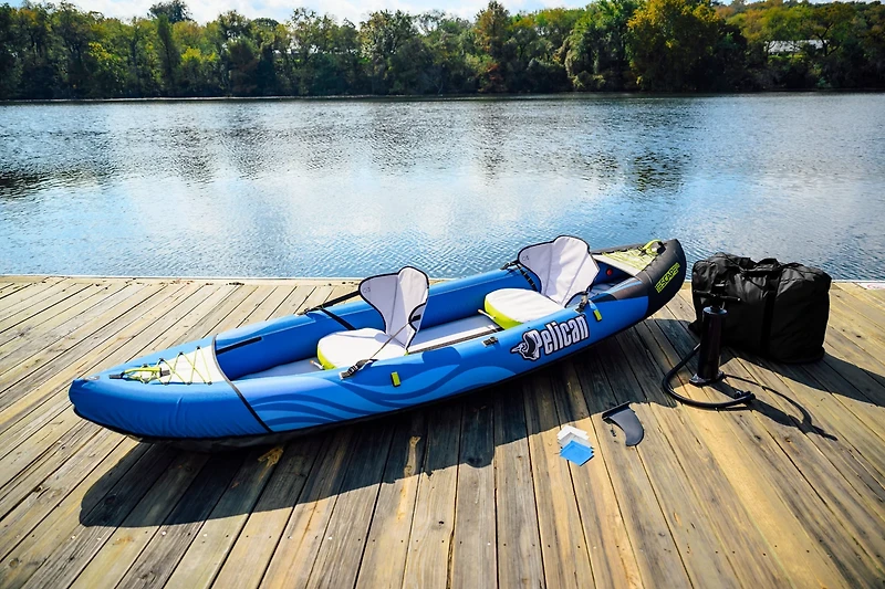 Pelican iESCAPE 110 11 ft Convertible Inflatable Sit-On-Top Tandem Kayak