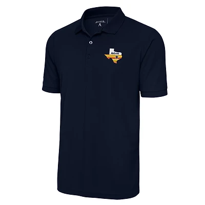 Antigua Men's Houston Astros Legacy Pique Short Sleeve Polo Shirt
