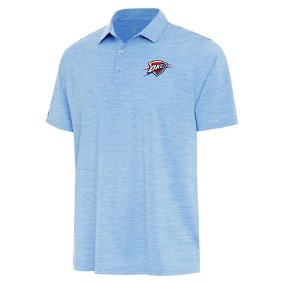Antigua Men's OKC Thunder Layout Short Sleeve Polo Shirt
