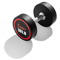 Sunny Health & Fitness Signature Style 30 lb Polyurethane Round Dumbbell
