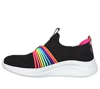 SKECHERS Kids' Preschool Ultra Flex 3.0 Rainbow Lace Slip On Shoes