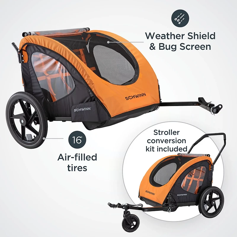 Schwinn Springbrook Double Bike Trailer and Stroller