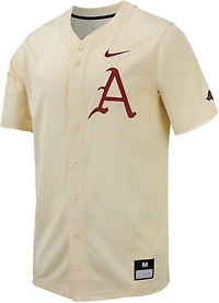Nike Men's Arkansas Full Button Logo Replica Baseball Jersey