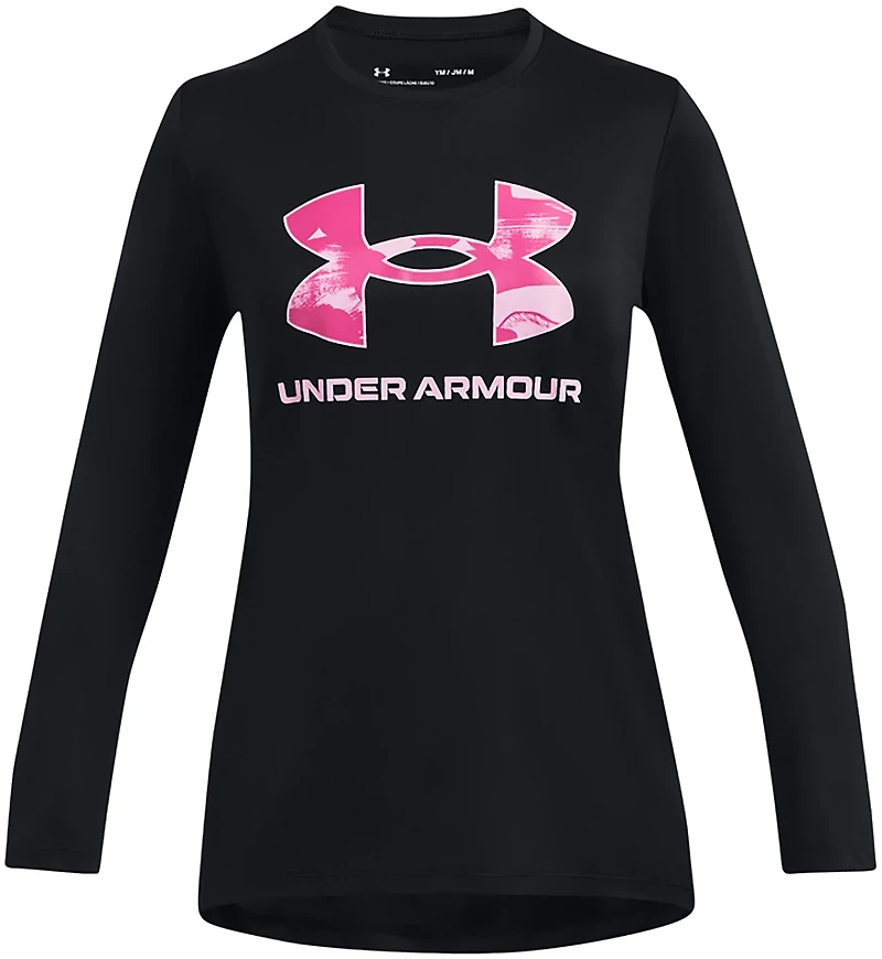 Under Armour Girls’ Big Logo Print Fill Long Sleeve T-shirt