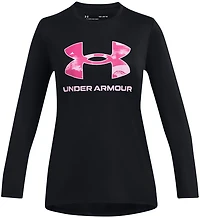 Under Armour Girls’ Big Logo Print Fill Long Sleeve T-shirt
