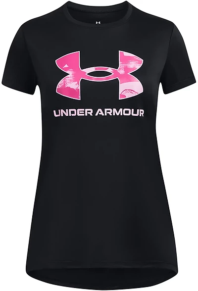 Under Armour Girls' UA Tech Print Fill Big Logo T-shirt