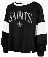'47 Women's New Orleans Saints Upside Rhea Long Sleeve T-shirt