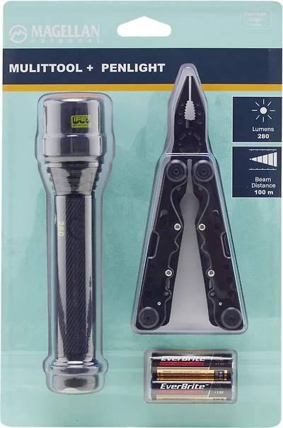 Magellan Outdoors Multi-Tool and 280-Lumen Penlight Combo