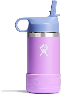 Hydro Flask 12 oz Wide Mouth Kids Water Bottle with Straw Cap and Boot