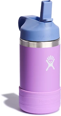 Hydro Flask 12 oz Wide Mouth Kids Water Bottle with Straw Cap and Boot
