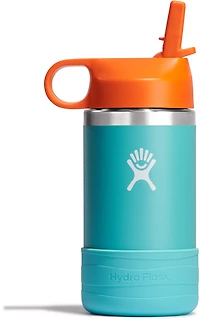 Hydro Flask 12 oz Wide Mouth Kids Water Bottle with Straw Cap and Boot