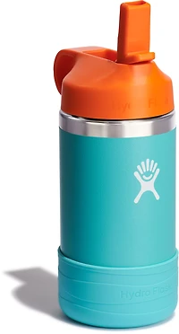 Hydro Flask 12 oz Wide Mouth Kids Water Bottle with Straw Cap and Boot