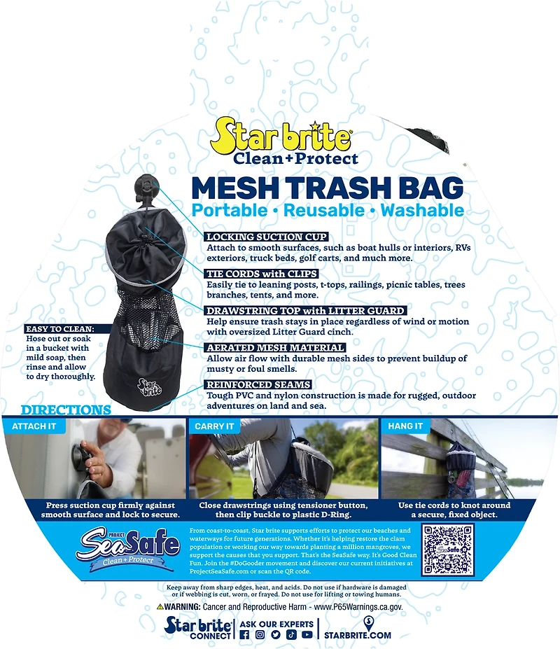Starbrite 5 Gallon Mesh Trash Bag