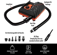 Waimea Bay 16 Psi Electric Air Pump For Kayaks And Paddleboards