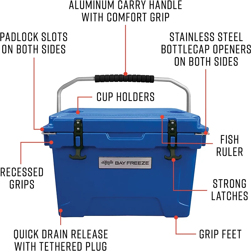 Waimea Bay 20qt Strap Down Cooler Blue