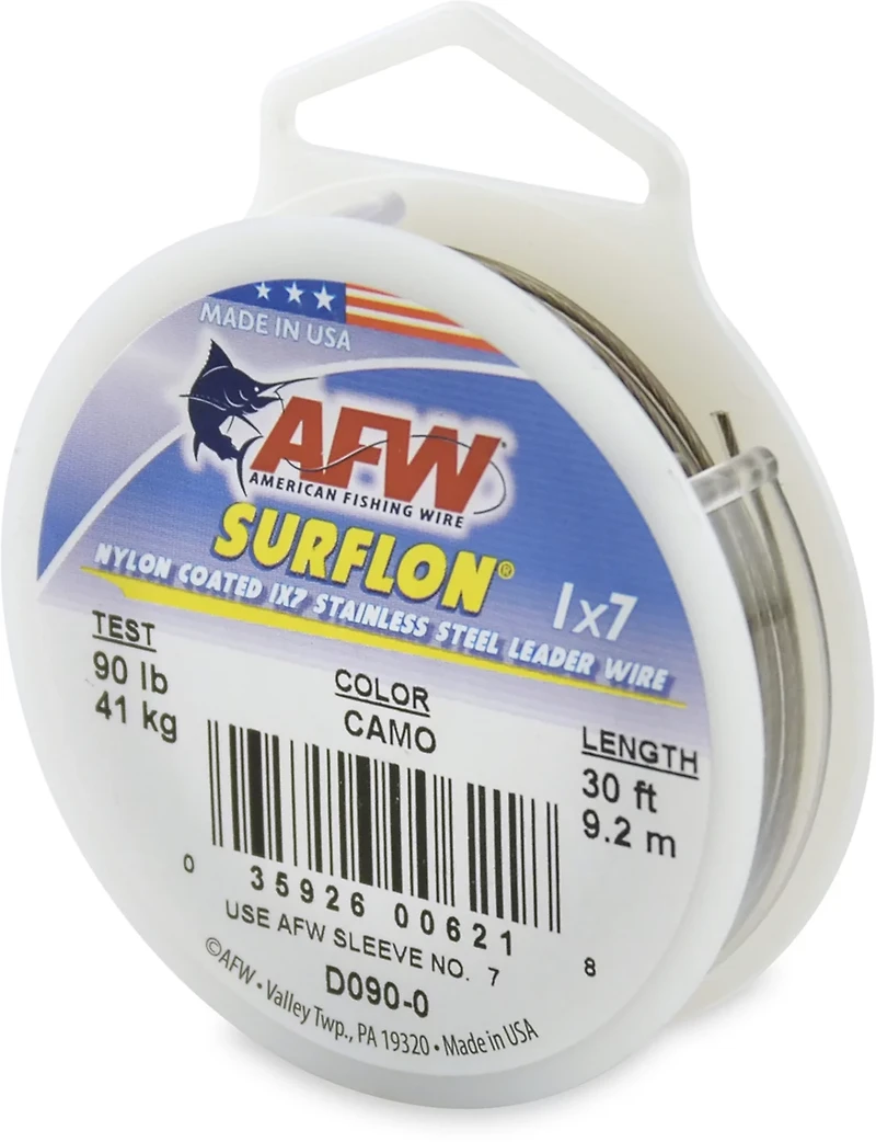 American Fishing Wire Surflon 90 lbs - 30 ft Leader Wire