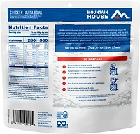 Mountain House Dry Chicken Fajita Bowl Pouch