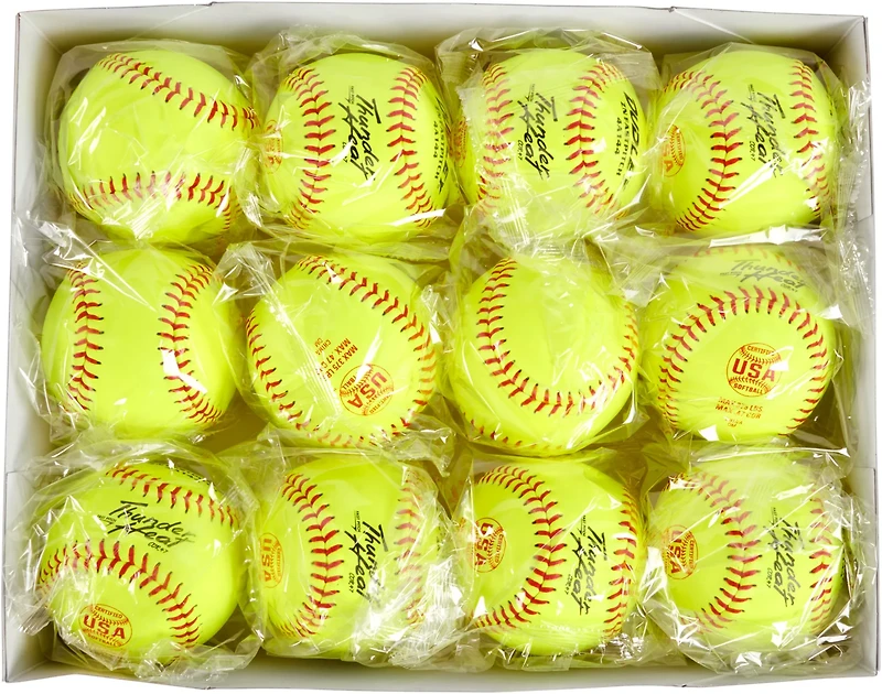 Dudley Thunder Heat ZN 11 in Fastpitch Softballs 12-Pack