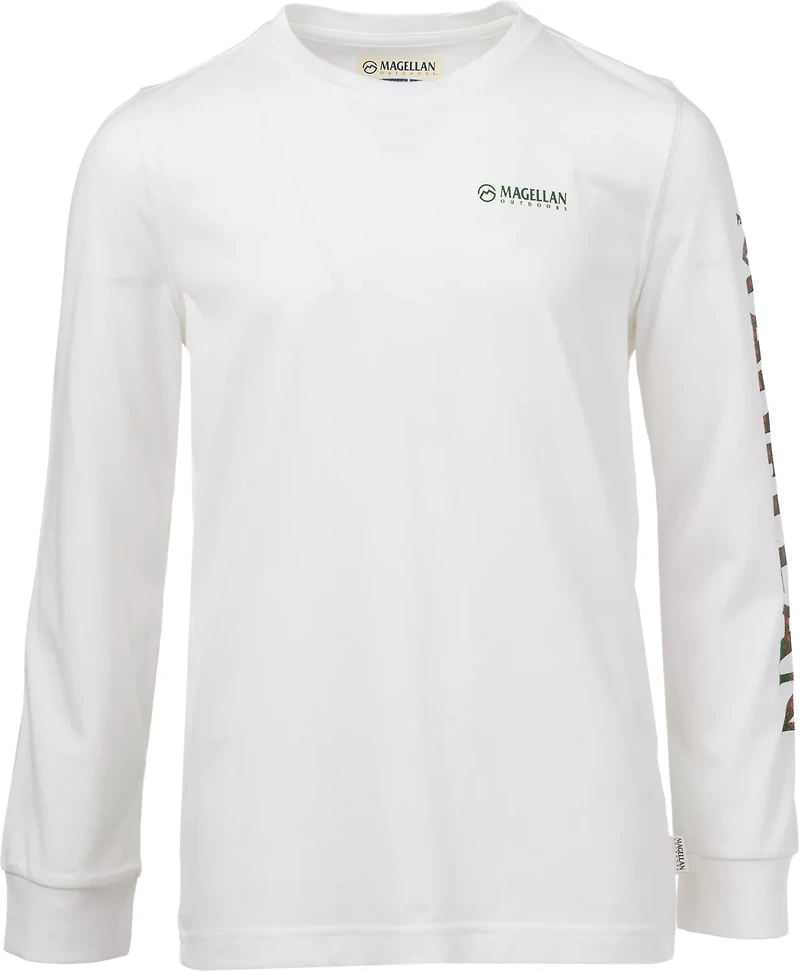Magellan Outdoors Kids' Grotto Falls Holiday Print Long Sleeve Graphic T-shirt