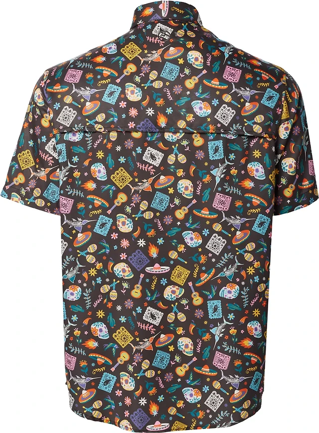 Chemise De Pêche Magellan XS, Motif Dia De Los Mirrors, Multicolore, Neuve