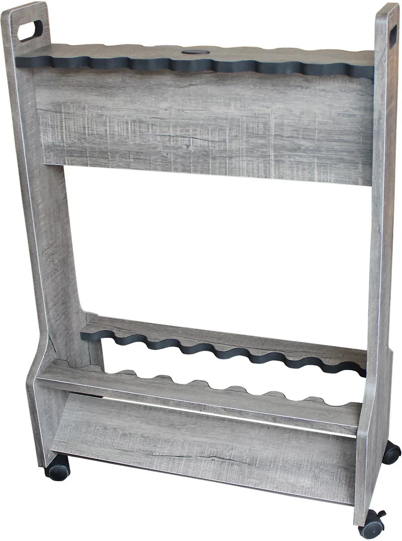 Rush Creek Double-Sided 16-Rod Rolling Storage Rack