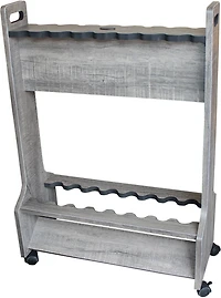 Rush Creek Double-Sided 16-Rod Rolling Storage Rack
