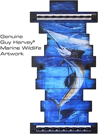 Rush Creek Guy Harvey Fish 8-Rod Wall Storage Rack