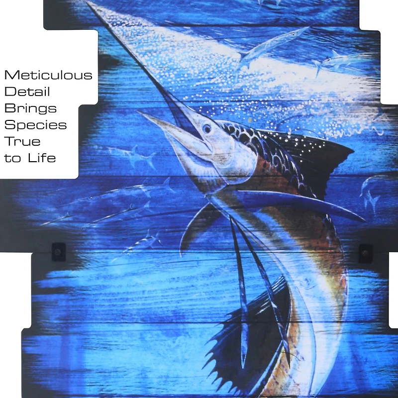 Rush Creek Guy Harvey Fish 8-Rod Wall Storage Rack