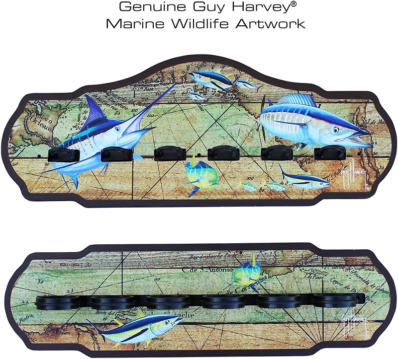 Rush Creek Guy Harvey 6-Rod Wall Storage Rack