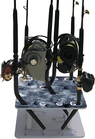 Rush Creek Offshore Inshore Waterproof 10-Rod Storage Rack