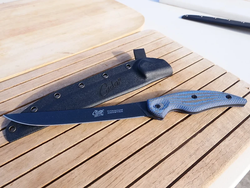 Cuda 7 in Professional Wide Semi-Flex Fillet Knife with Micarta Handle