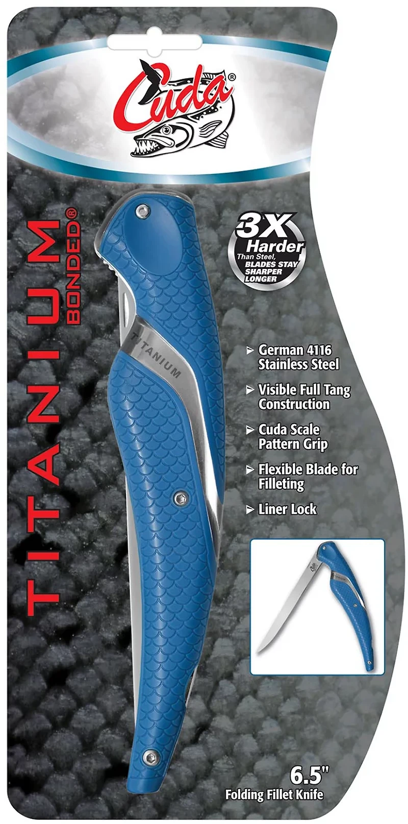 Cuda 6.5 in TI-Bonded Folding Fillet Knife
