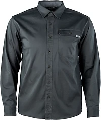 Habit Men's Garment Washed Woven Button Up Long Sleeve Shirt